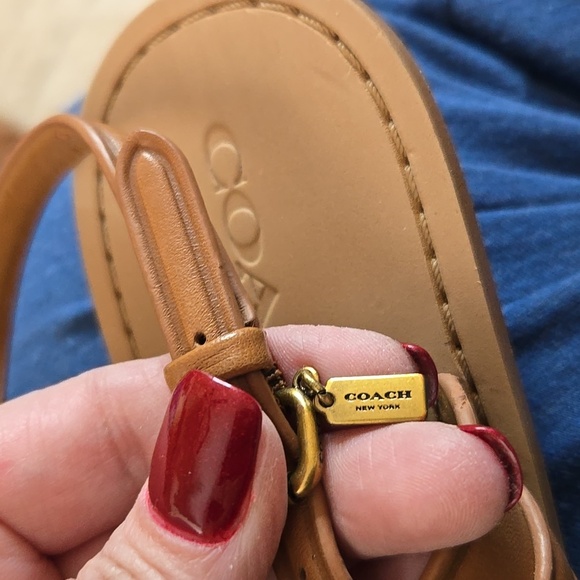 Coach Tan Leather Sandals - Picture 10 of 13